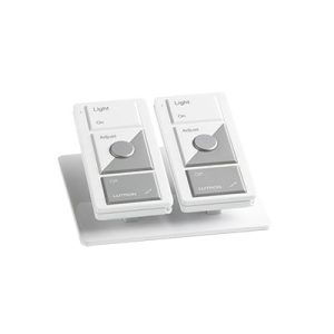 base de mesa para dos controles remotos inalámbricos lutron. con goma para evitar deslizamiento.