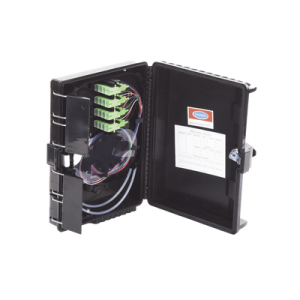 cierre de empalme para 24 fusiones de fibra óptica, interior/exterior, con 16 acopladores sc/apc y splitter 1x16 sc/apc incluido, ip65