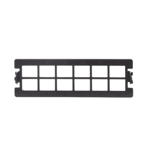 placa acopladora vacía para distribuidor de fibra Óptica lp odf 8024, acepta 12 acopladores sc simplex o 12 acopladores lc duplex, color negro