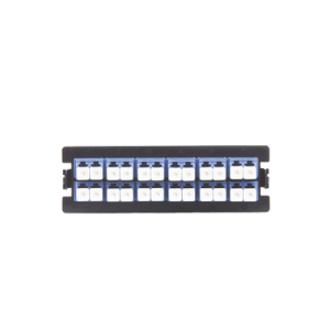 placa acopladora para distribuidor de fibra Óptica lp odf 8024, incluye 12 acopladores lc duplex para fibra monomodo