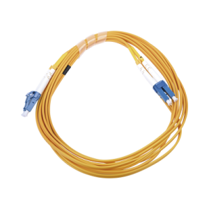 jumper de fibra Óptica monomodo 9/125 lc/upc lc/upc, pvc, 2.0 mm, dúplex, amarillo, 3 metros