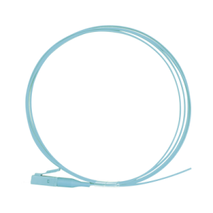 pigtail de fibra Óptica simplex lc, pvc, om3 50/125, aqua, 1 metro