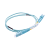 jumper de fibra Óptica multimodo om3 50/125 lc lc ofnr (riser), 2.0 mm, dúplex, aqua, 1 metro