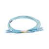 jumper de fibra Óptica multimodo om3 50/125 lc lc ofnr (riser), 2.0 mm, dúplex, aqua, 2 metros
