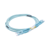 jumper de fibra Óptica multimodo om3 50/125 lc lc ofnr (riser), 2.0 mm, dúplex, aqua, 2 metros