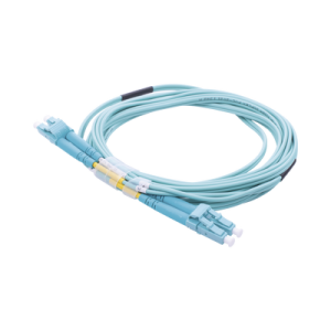 jumper de fibra Óptica multimodo om3 50/125 lc lc ofnr (riser), 2.0 mm, dúplex, aqua, 3 metros