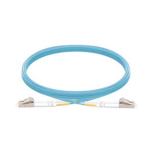 jumper de fibra Óptica multimodo om3 50/125 lc lc ofnr (riser), 2.0 mm, dúplex, aqua, 5 metros
