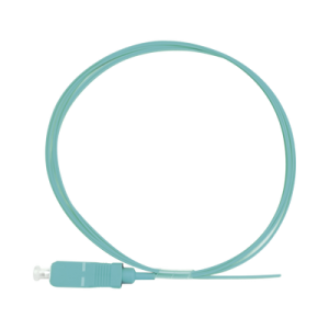 pigtail de fibra Óptica simplex sc, pvc, om3 50/125, aqua, 1 metro