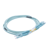 jumper de fibra Óptica multimodo om4 50/125 lc lc ofnr (riser), 2.0 mm, dúplex, aqua, 2 metros