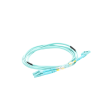 jumper de fibra Óptica multimodo om4 50/125 lc lc ofnr (riser), 2.0 mm, dúplex, aqua, 2 metros