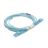 jumper de fibra Óptica multimodo om4 50/125 lc lc ofnr (riser), 2.0 mm, dúplex, aqua, 3 metros