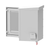 gabinete de exterior con rack de 19" de 16u con ventiladores y termostato, se envía el gabinete armado. (montaje a poste o torre se vende por separado).