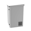 gabinete de exterior con rack de 19" de 16u con ventiladores y termostato, se envía el gabinete armado. (montaje a poste o torre se vende por separado).