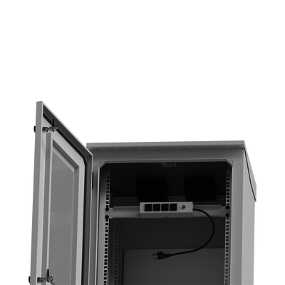 gabinete de exterior con rack de 19" de 24u con ventiladores y termostato, se envía el gabinete armado (montaje a poste o torre se vende por separado). gabinete de exterior con rack de 19" de 24u con ventiladores y termostato, se envía el gabinete armado (montaje a poste o torre se vende por separado).