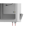 gabinete de exterior con rack de 19" de 24u con ventiladores y termostato, se envía el gabinete armado (montaje a poste o torre se vende por separado).