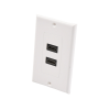 placa de pared de 2 puertos hdmi hembra a hembra