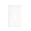 placa de pared de 1 puerto, keystone, color blanco
