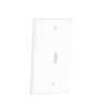 placa de pared de 1 puerto, keystone, color blanco