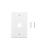 placa de pared de 1 puerto, keystone, color blanco