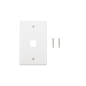 placa de pared de 1 puerto, keystone, color blanco