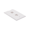placa de pared de 2 puertos, keystone, color blanco