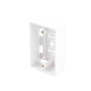 caja de pared universal, color blanco, para montaje con placas de pared