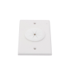 placa de pared, con orificio y grommet, ideal para pasar cables