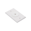 placa de pared, con orificio y grommet, ideal para pasar cables