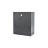 gabinete con punto de consolidación de 24 puertos, compatible con conectores keystone, instalación en pared o techo falso, se envía el gabinete armado.