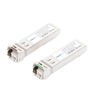 transceptores Ópticos industriales bidireccionales sfp+ (mini gbic) / monomodo 1270 & 1330 nm / 10 gbps / 10gbase / conector lc/upc simplex / ddm / hasta 3 km / 2 piezas