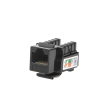 módulo jack keystone cat5e con terminación 110 (punchdown) para faceplate color negro