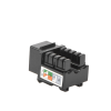 módulo jack keystone cat5e con terminación 110 (punchdown) para faceplate color negro
