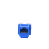 módulo jack keystone cat5e con terminación 110 (punchdown) para faceplate color azul