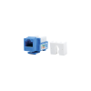 módulo jack keystone cat5e con terminación 110 (punchdown) para faceplate color azul