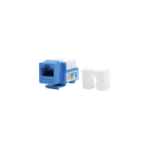 módulo jack keystone cat5e con terminación 110 (punchdown) para faceplate color azul