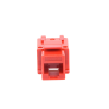 módulo jack keystone cat5e con terminación 110 (punchdown) para faceplate color rojo