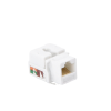 módulo jack keystone cat5e con terminación 110 (punchdown) para faceplate color blanco