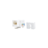 módulo jack keystone cat5e con terminación 110 (punchdown) para faceplate color blanco