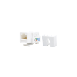 módulo jack keystone cat5e con terminación 110 (punchdown) para faceplate color blanco