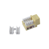 módulo jack keystone cat5e con terminación 110 (punchdown) para faceplate color amarillo