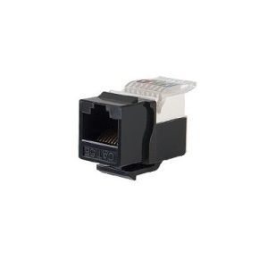 módulo jack keystone cat5e sin herramienta (toolless) para faceplate color negro