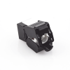 módulo jack keystone cat5e (toolless), con terminación en ángulo 180 º color negro, compatible con faceplate y patchpanel linkedpro