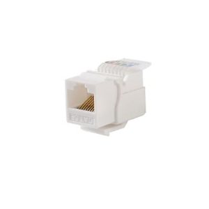 módulo jack keystone cat5e sin herramienta (toolless) para faceplate color blanco