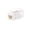 módulo jack keystone cat5e con terminación en ángulo 180 º color blanco