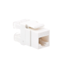 módulo jack keystone cat5e con terminación en ángulo 180 º color blanco