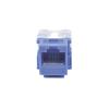módulo jack 110 cat6, keystone para faceplate color azul
