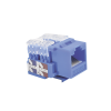 módulo jack 110 cat6, keystone para faceplate color azul