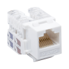 módulo jack keystone cat6 con terminación 110 (punchdown) para faceplate color blanco