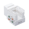 módulo jack keystone cat6 con terminación 110 (punchdown) para faceplate color blanco