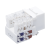 módulo jack keystone cat6 con terminación 110 (punchdown) para faceplate color blanco